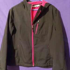 free tech black and pink lightweight jacket